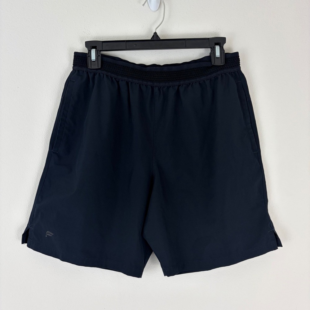 Fabletics Mens S Black Athletic Training Gym Shorts Mesh Waistband 7 Inch Inseam